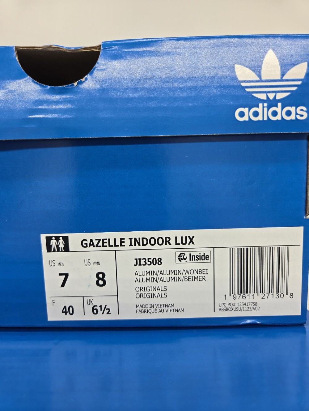adidas Women's Gazelle Indoor Luxe JI3508 Pack Alumina Shoes Size 8 - Picture 8 of 8